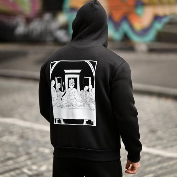 Спортивный костюм с принтом DINNER Худи + Брюки 3XL черный buy94206sts-3XL фото