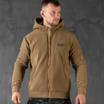 Флісова кофта з липучками для шевронів та принтом койот розмір 3XL buy88709sts-3XL фото