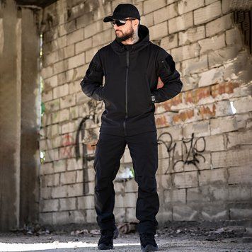 Форма Satelit Полиция SoftShell на Флисе Куртка и Брюки 2XL черная buy93709sts-2XL фото
