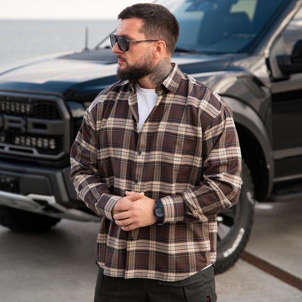 Сорочка Mantis Workman Shirt-Chestnut Plaid 3XL коричнева buy96181sts-3XL фото