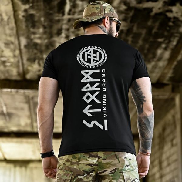 Тактична Футболка Coolmax з принтом Viking 3XL чорна buy96445sts-3XL фото