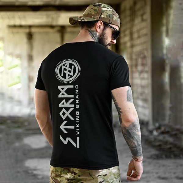 Тактична Футболка Coolmax з принтом Viking 3XL чорна buy96445sts-3XL фото