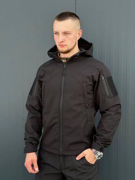 Куртка Софтшел на флісі чорна розмір 3XL for00622sts-3XL фото