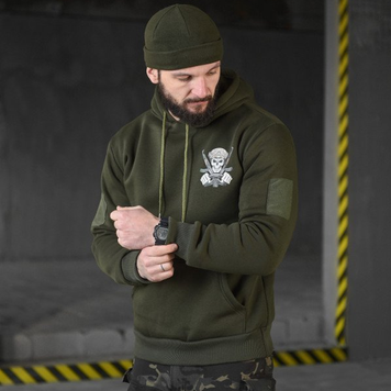 Худі Celeo на Флісі з принтом НЕ ССИ ВИВЕЗУ 3XL олива  buy90684sts-3XL фото