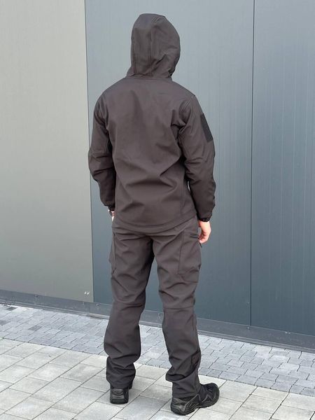 Куртка Софтшел на флісі чорна розмір 3XL for00622sts-3XL фото