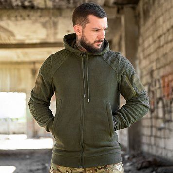 Кофта Флісова 7.62 Tactical Сота з капюшоном та липучками для шевронів 3XL олива buy93604sts-3XL фото