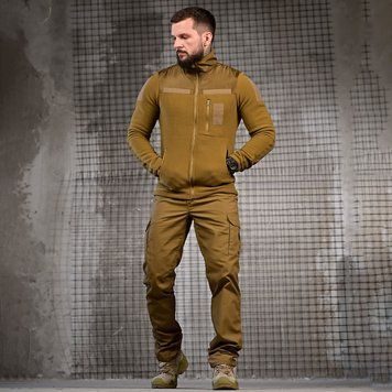 Комплект Fenix Флісова кофта з липучками для шевронів та Штани Ріп-стоп 3XL койот buy93583sts-3XL фото