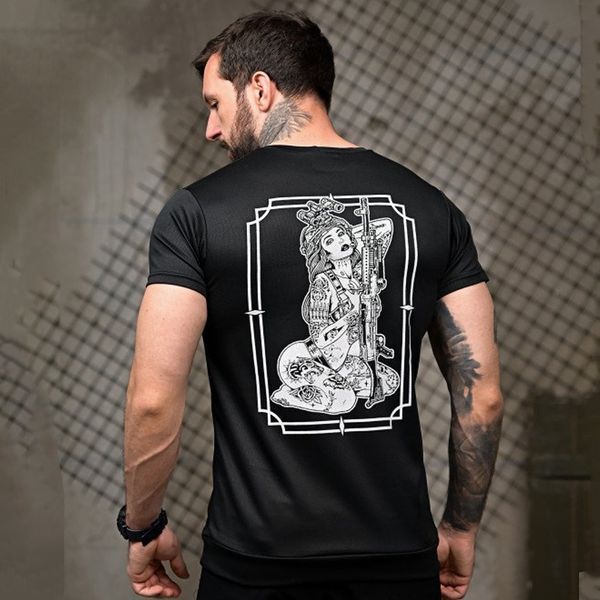 Футболка 7.62 Tactical Coolmax з принтом GIRL 3XL чорна buy93009sts-3XL фото