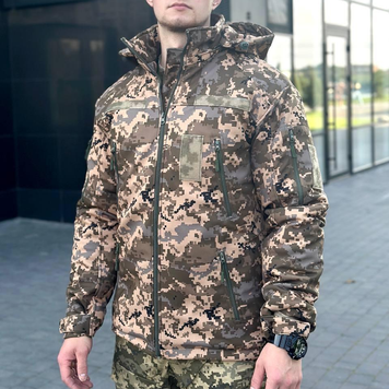Чоловіча Куртка SoftShell на Флісі піксель розмір 3XL for00672sts-3XL фото