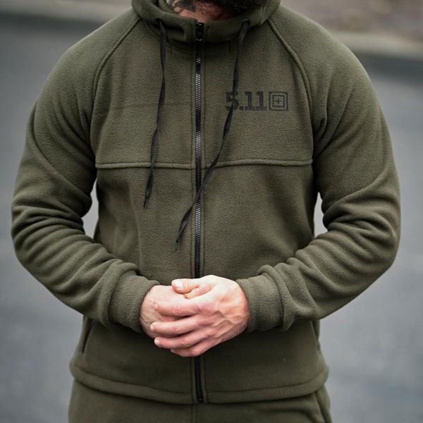 Зимний флисовый костюм 5.11 Кофта с капюшоном + Брюки 3XL олива buy94212sts-3XL фото