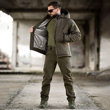 Зимова Форма Pancer Softshell Куртка на Omni-Heat та Штани 3XL олива buy94701sts-3XL фото