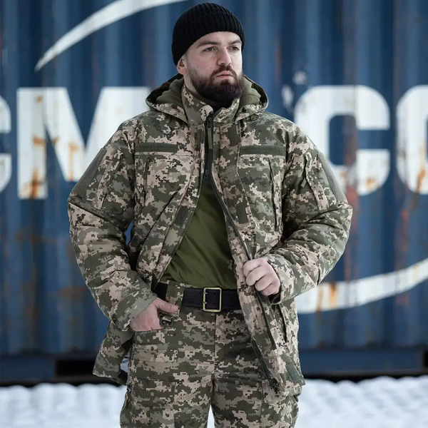 Зимова Куртка-Бушлат Grifon на синтепоні з підкладкою Омні-Хіт піксель розмір S for02182sts-S фото
