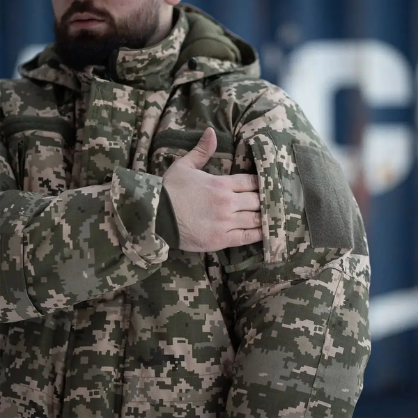 Зимова Куртка-Бушлат Grifon на синтепоні з підкладкою Омні-Хіт піксель розмір S for02182sts-S фото