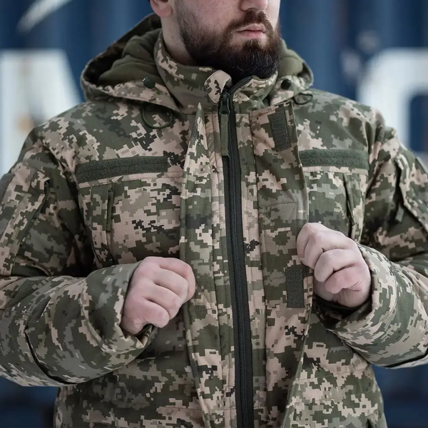 Зимова Куртка-Бушлат Grifon на синтепоні з підкладкою Омні-Хіт піксель розмір S for02182sts-S фото