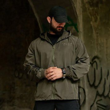 Вітровка Мілітарі Born of War з принтом Ghost 3XL олива buy97068sts-3XL фото