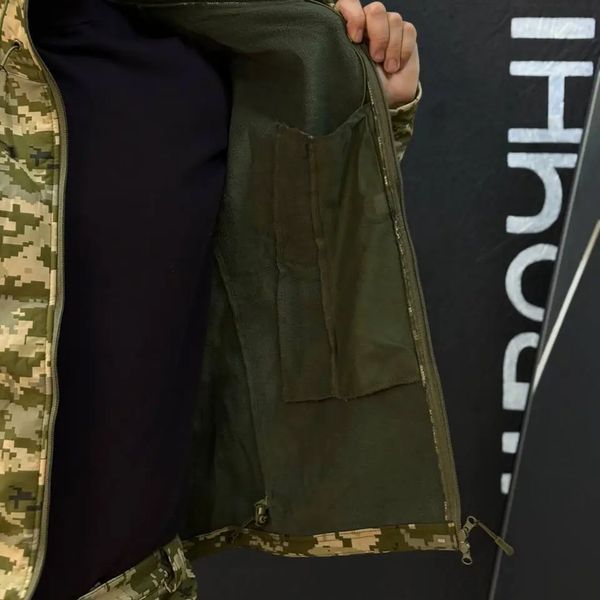 Костюм Gman SoftShell на флисе Куртка и Брюки S пиксель + Ботинки с автошнуровкой койот skl9107sts-S фото