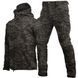 Костюм Gman SoftShell на флисе S черный мультикам skl7256sts-S фото 1