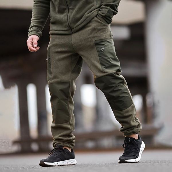 Флисовый Спортивный Костюм Куртка с капюшоном и брюки 3XL олива buy94765sts-3XL фото