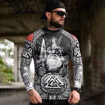 Лонгслів з принтом Odin Асгард 2XL-3XL чорно-білий buy93731sts-2XL-3XL фото