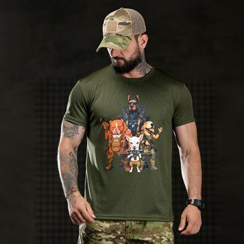 Футболка Selion Coolmax з принтом Team 3XL олива buy96889sts-3XL фото