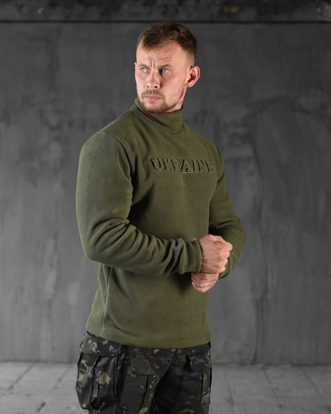Флисовая Кофта с высокой горловиной олива размер 2XL 56612-2XL фото