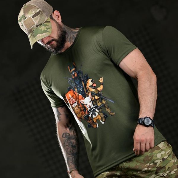 Футболка Selion Coolmax з принтом Team 3XL олива buy96889sts-3XL фото