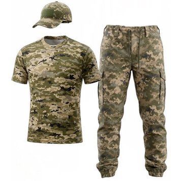 Літній Комплект 3в1 Футболка та Джогери + Бейсболка XS піксель for04807sts-XS фото