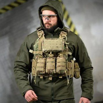 Тактична Плитоноска 7.62 Tactical нейлон Cordura з підсумками мультикам buy93063sts фото
