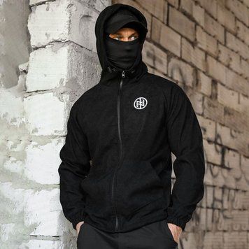 Куртка Born Of War з капюшоном та принтом Support 3XL чорна buy97497sts-3XL фото