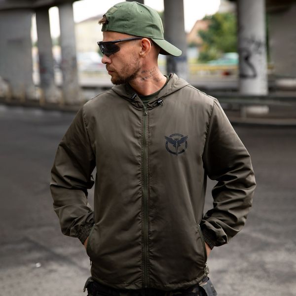 Вітровка Мілітарі Born of War з принтом РОЗВІДКА УКРАЇНИ 3XL олива buy97361sts-3XL фото