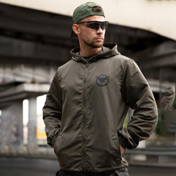 Вітровка Мілітарі Born of War з принтом РОЗВІДКА УКРАЇНИ 3XL олива buy97361sts-3XL фото