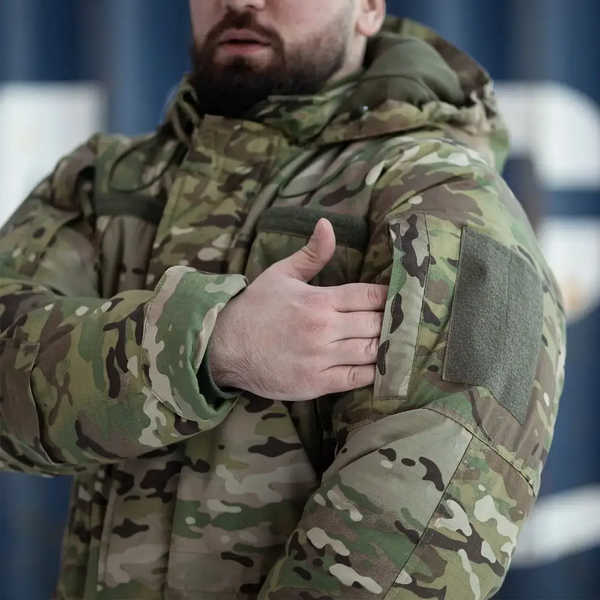 Зимова Куртка-Бушлат Grifon на синтепоні з підкладкою Омні-Хіт мультикам розмір S for02181sts-S фото