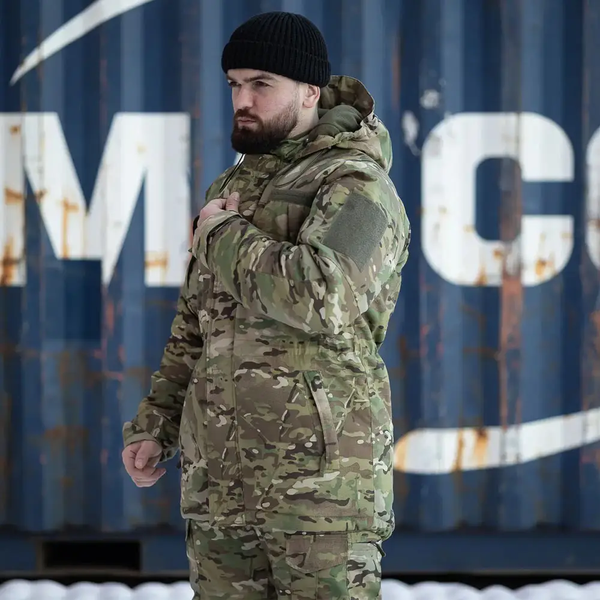 Зимова Куртка-Бушлат Grifon на синтепоні з підкладкою Омні-Хіт мультикам розмір S for02181sts-S фото