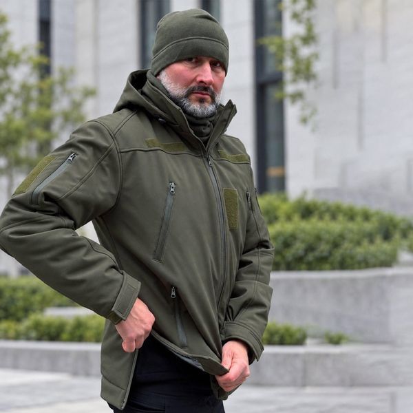 Чоловіча Зимова Куртка SoftShell з підкладкою Omni-Heat 7XL олива for05207sts-7XL фото
