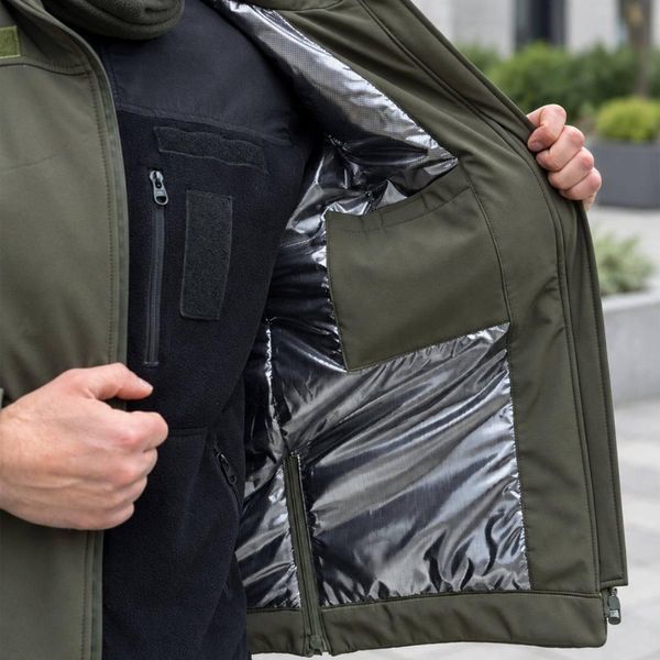 Чоловіча Зимова Куртка SoftShell з підкладкою Omni-Heat 7XL олива for05207sts-7XL фото