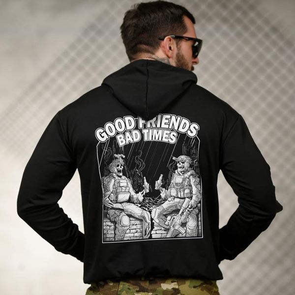 Худі Trenash Двонитка з принтом Good Friends Bad Times M чорне buy95824sts-M фото