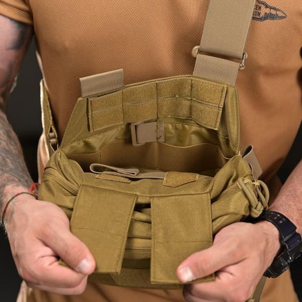 Тактична Нагрудна Сумка Frein Cordura 23.5 х 6 х 12 см койот buy52417sts фото