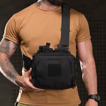Тактична Нагрудна Сумка Frein Cordura 23.5 х 6 х 12 см чорна buy96878sts фото