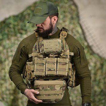 Тактична Плитоноска 7.62 Tactical з підсумками та рюкзаком мультикам buy95816sts фото
