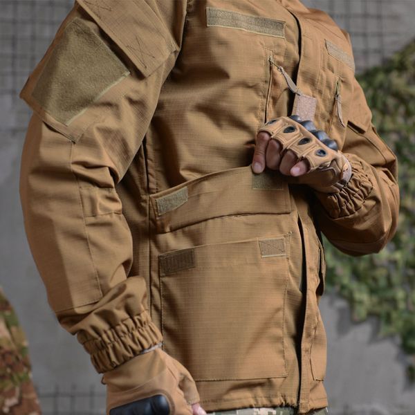 Чоловіча Куртка ріп-стоп з капюшоном койот розмір 4XL buy87586-4XL фото