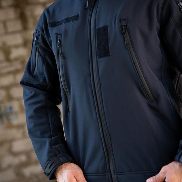 Куртка ДСНС Softshell на флісі  з капюшоном S синя  buy12795sts-S фото