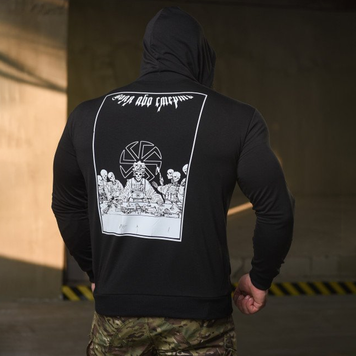 Худі з принтом Воля або Смерть чорна розмір 2XL buy90688sts-2XL фото