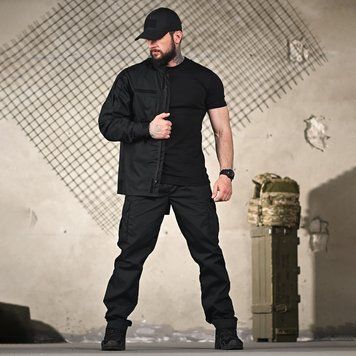 Костюм 5в1 Поліція Renger Кітель та Штани + Футболка + Бейсболка і Ремінь 4XL чорний buy96381sts-4XL фото