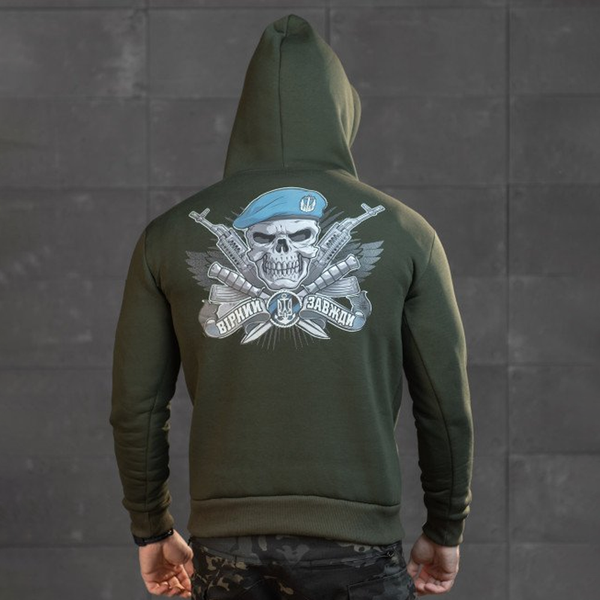 Худі Celeo на Флісі з принтом ВІРНИЙ ЗАВЖДИ 3XL олива buy89909sts-3XL фото