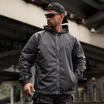 Вітровка Мілітарі Born of War з принтом РОЗВІДКА УКРАЇНИ 3XL сіра buy97363sts-3XL фото