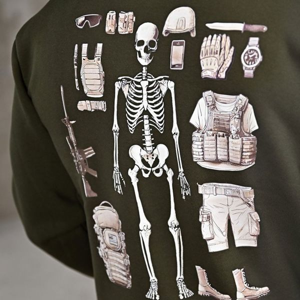 Худи Genesis на флисе с принтом ARMOR 3XL олива buy93948sts-3XL фото