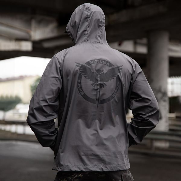 Ветровка Милитари Born of War с принтом РАЗВЕДКА УКРАИНЫ 3XL серая buy97363sts-3XL фото