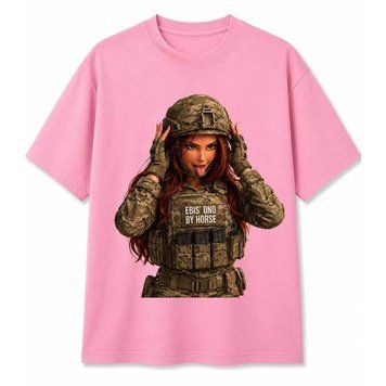 Футболка з принтом Ebis Ono By Horse Women XS-S рожева for04875sts-XS-S фото