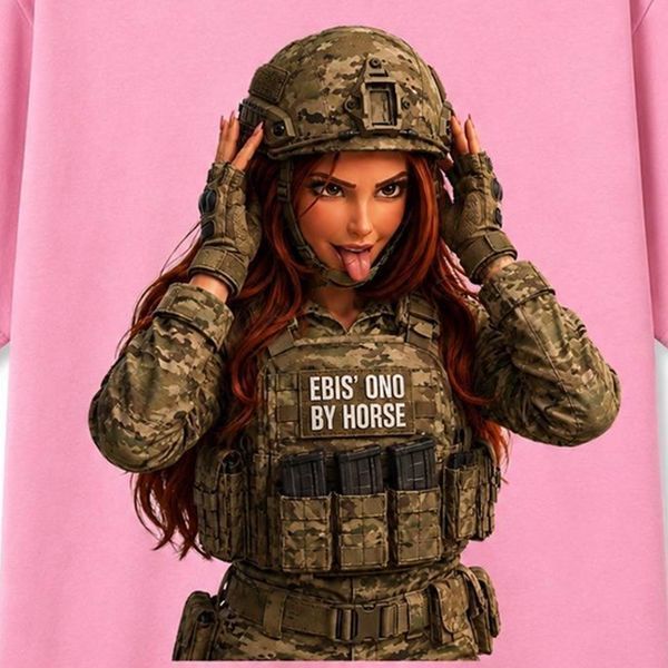 Футболка з принтом Ebis Ono By Horse Women XL-2XL рожева for04875sts-XL-2XL фото