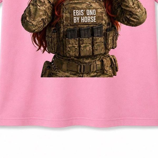 Футболка з принтом Ebis Ono By Horse Women XL-2XL рожева for04875sts-XL-2XL фото